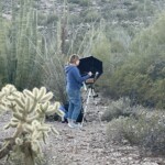 Paintin' Peggie at work