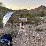 Paintin' Peggie plein air setup