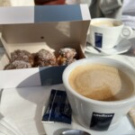Sampling the merchandise before heading home
