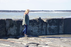 Paintin' Peggie checks out the jetty