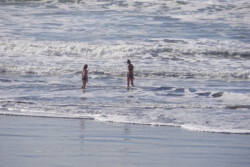 stupid on the beach (BIG undertow!)